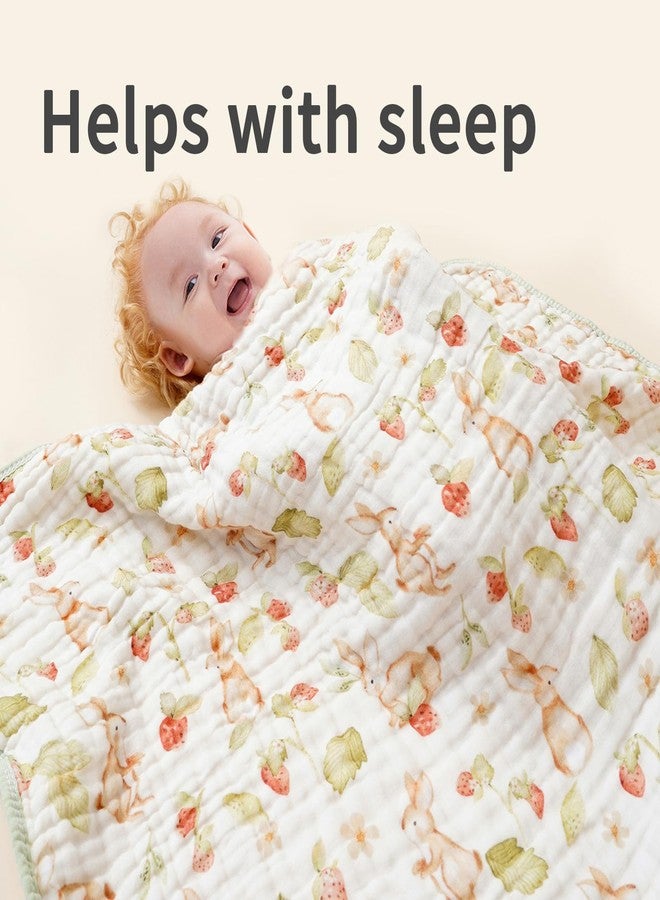 CoolaPeach Muslin Hooded Baby Towels,2 Pack Baby Bath Towels,Large 31.5x31.5Inch,Hooded Towels for Baby and Infant,Soft&Absorbent(Strawberries and Pears) - Image 4